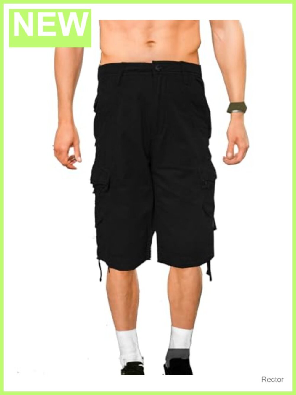 Men's Cargo Pants 100% Cotton Mid Rise Cropped 4 Pockets